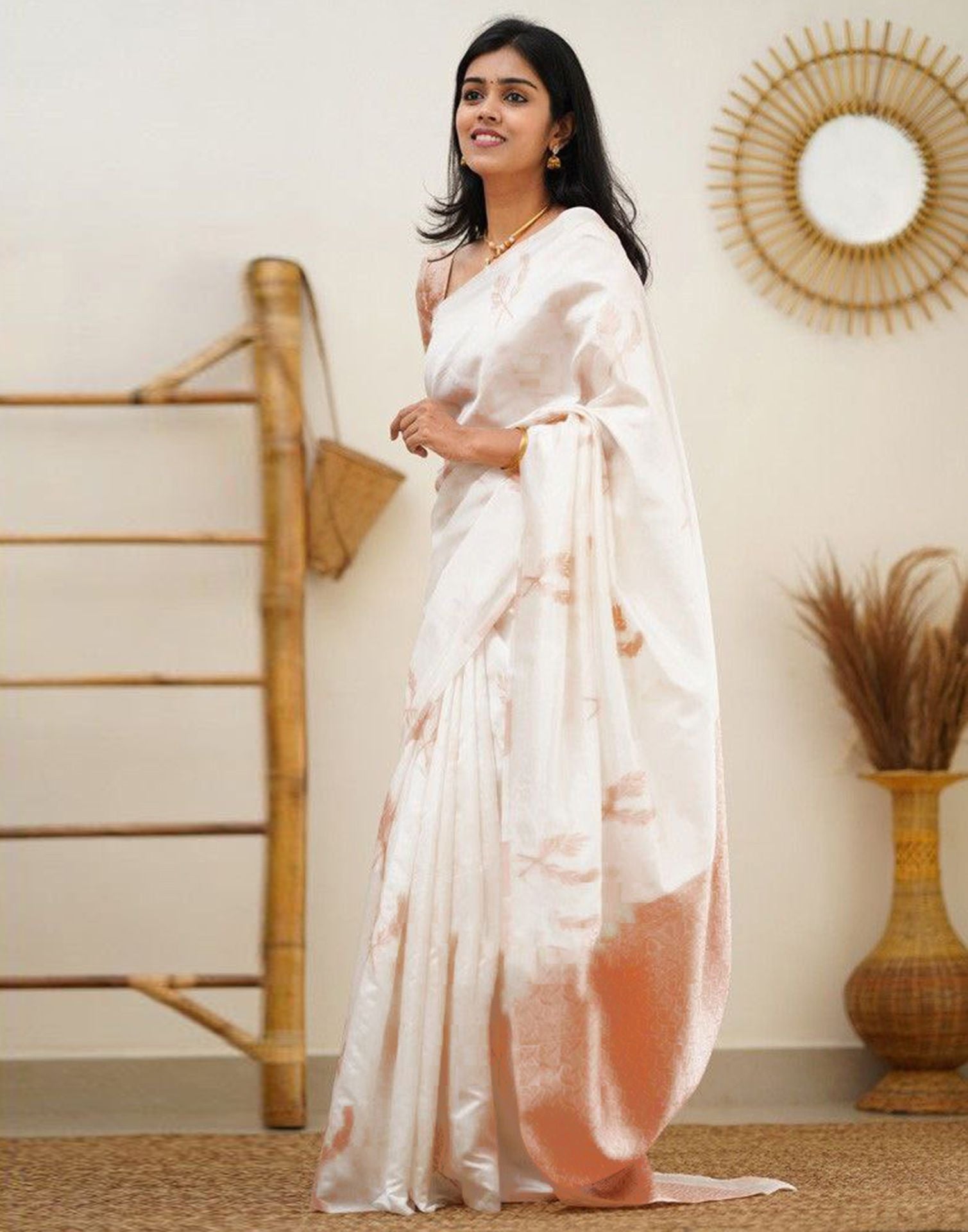 White Silk Saree | Sudathi
