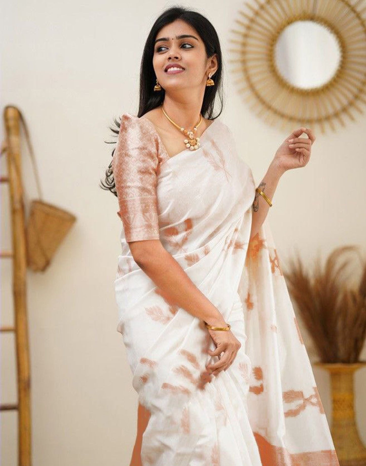 White Silk Saree | Sudathi