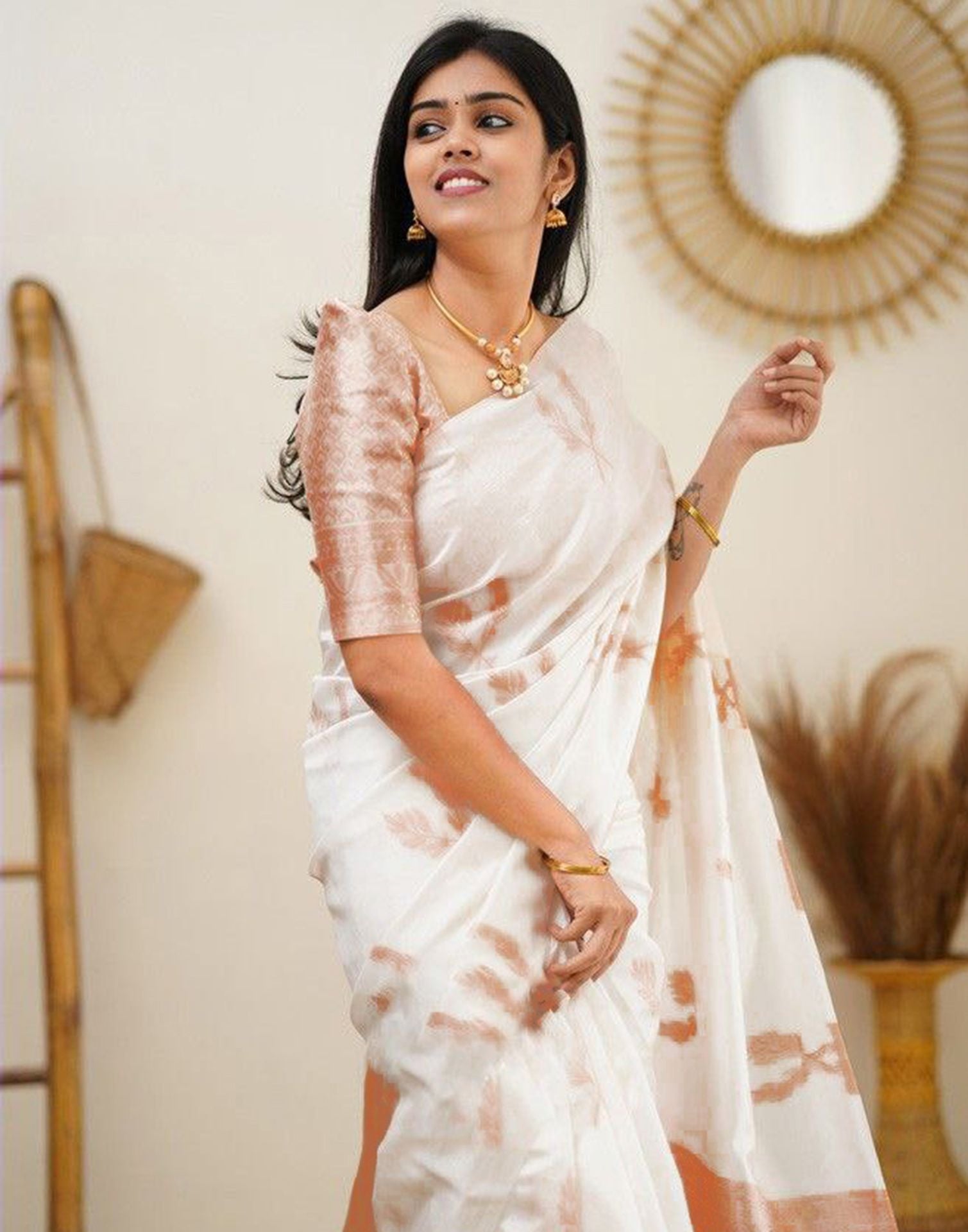 White Silk Saree | Sudathi