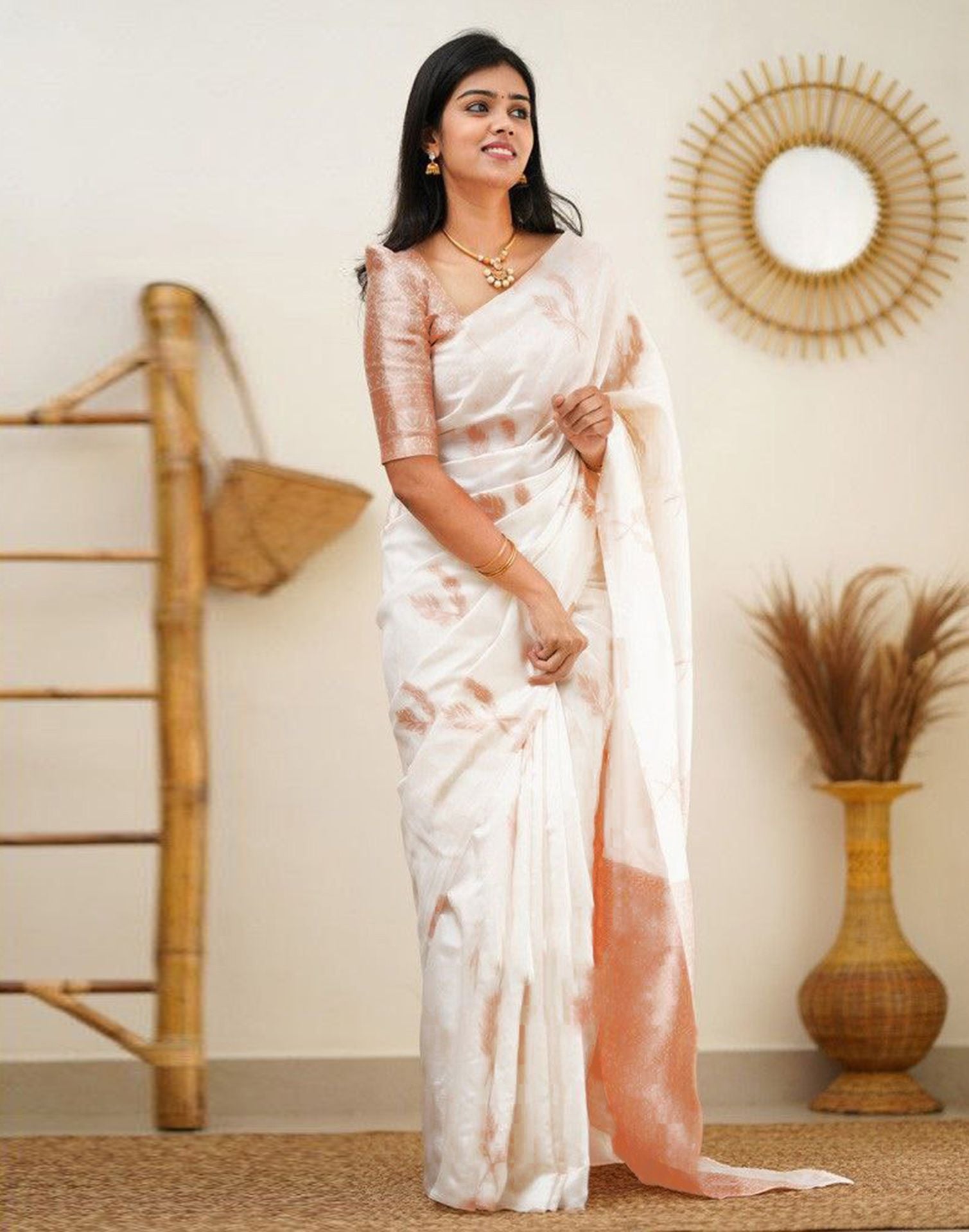 White Silk Saree | Sudathi