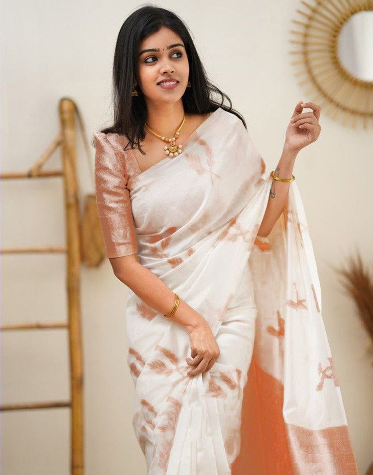 White Silk Saree | Sudathi