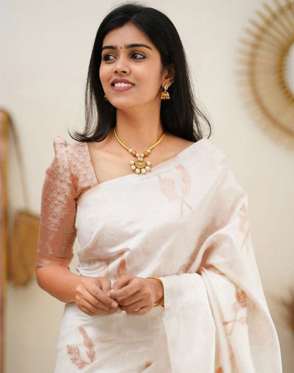 White Silk Saree | Sudathi