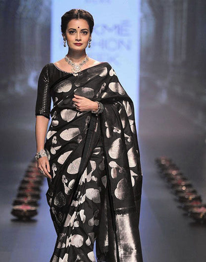 Black Silk Banarasi Saree | Sudathi