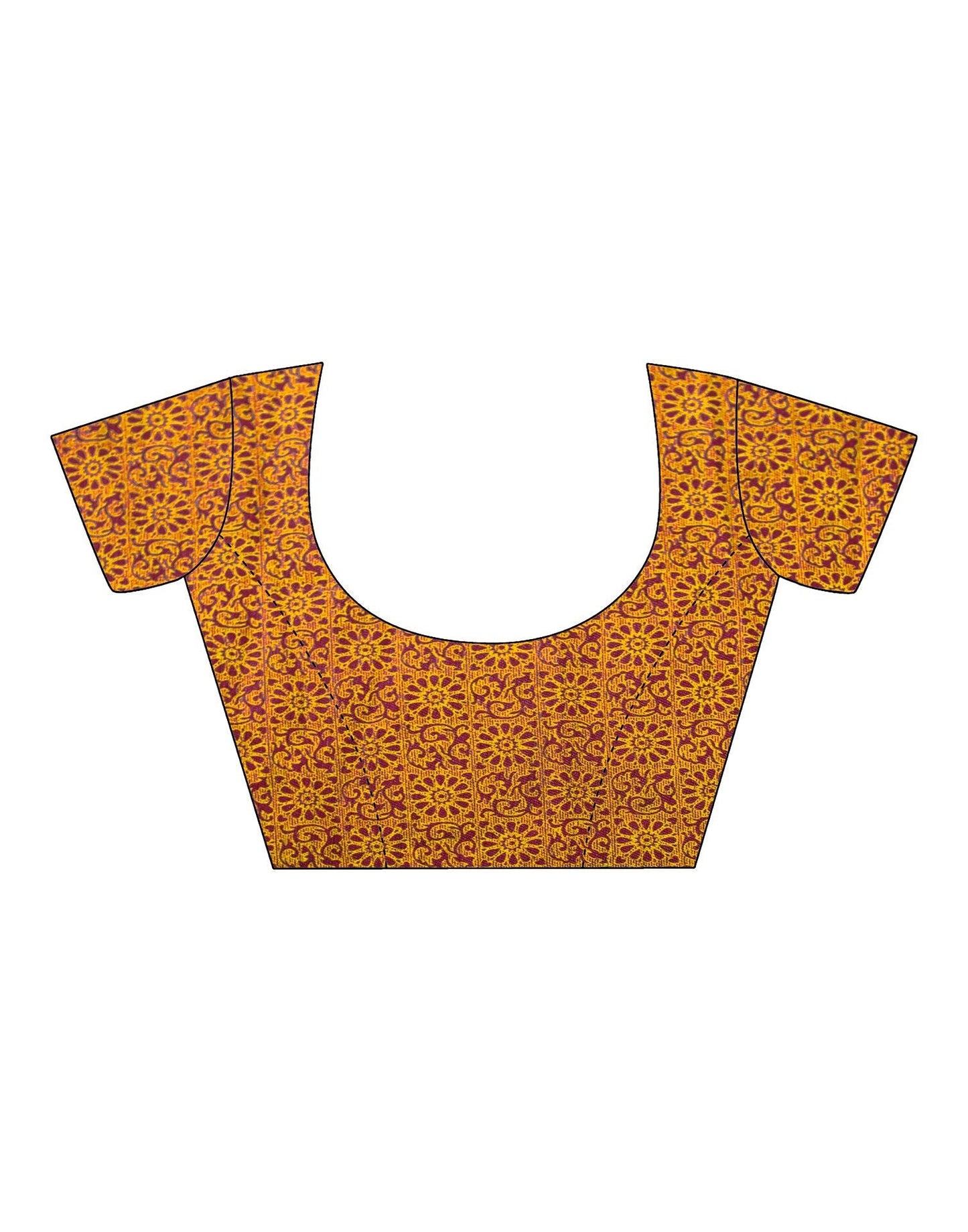 Maroon Printed Saree | Leemboodi