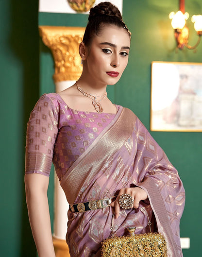 Light Purple Cotton Saree | Leemboodi