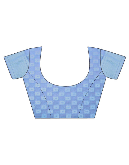 Light Blue Cotton Saree | Leemboodi