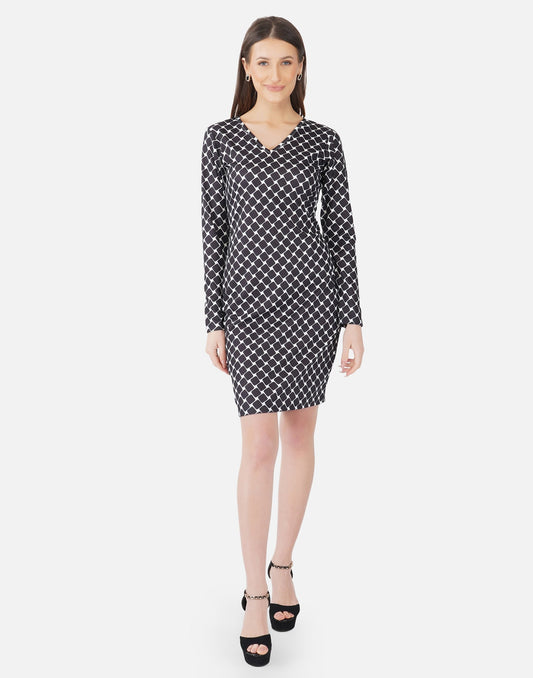 Black Printed Bodycon | Sudathi