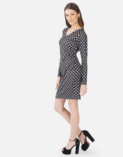 Black Printed Bodycon | Sudathi