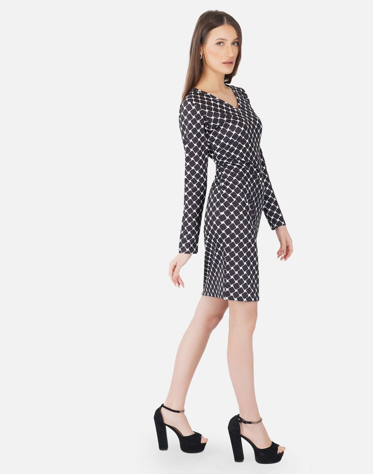 Black Printed Bodycon | Sudathi