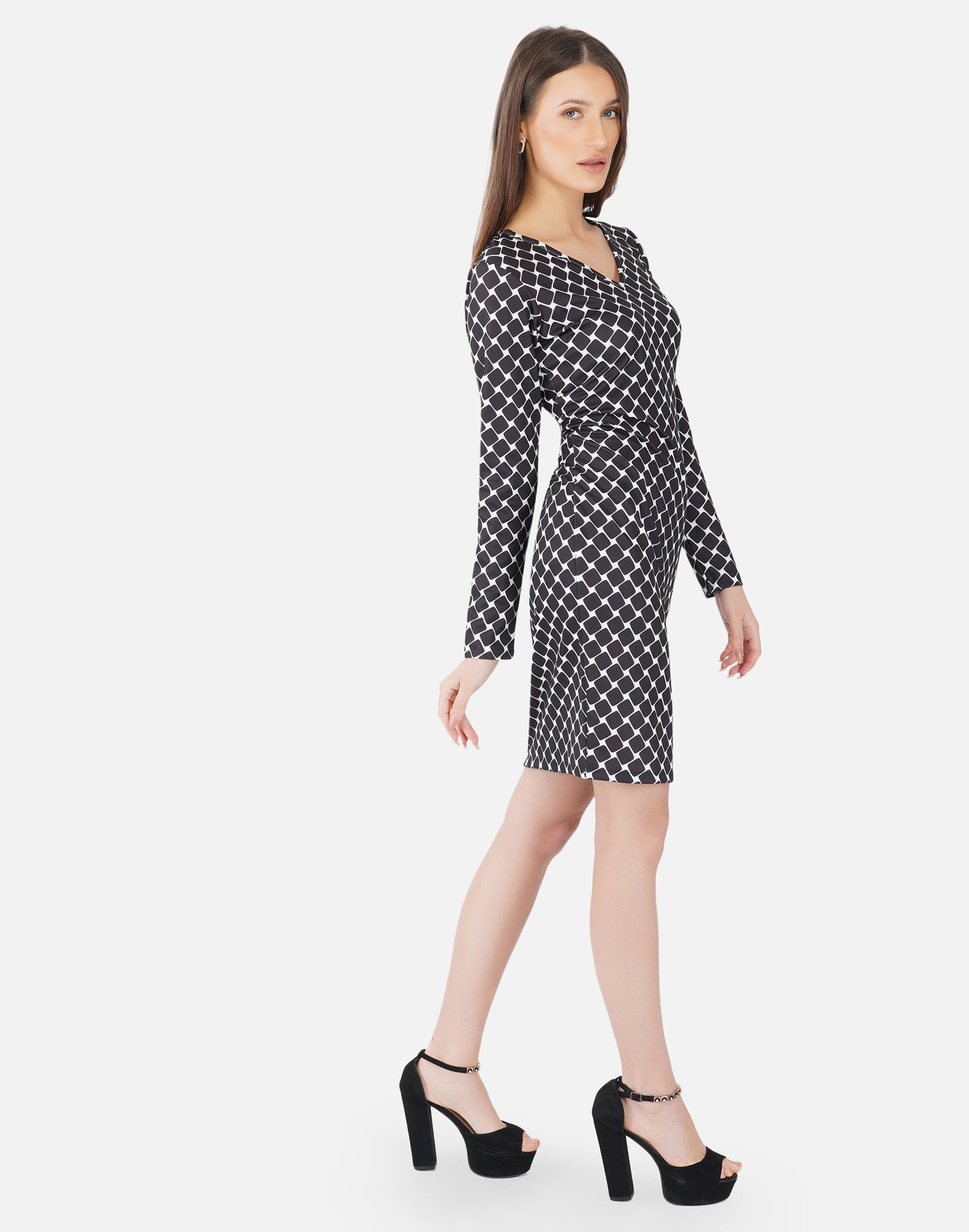 Black Printed Bodycon | Sudathi