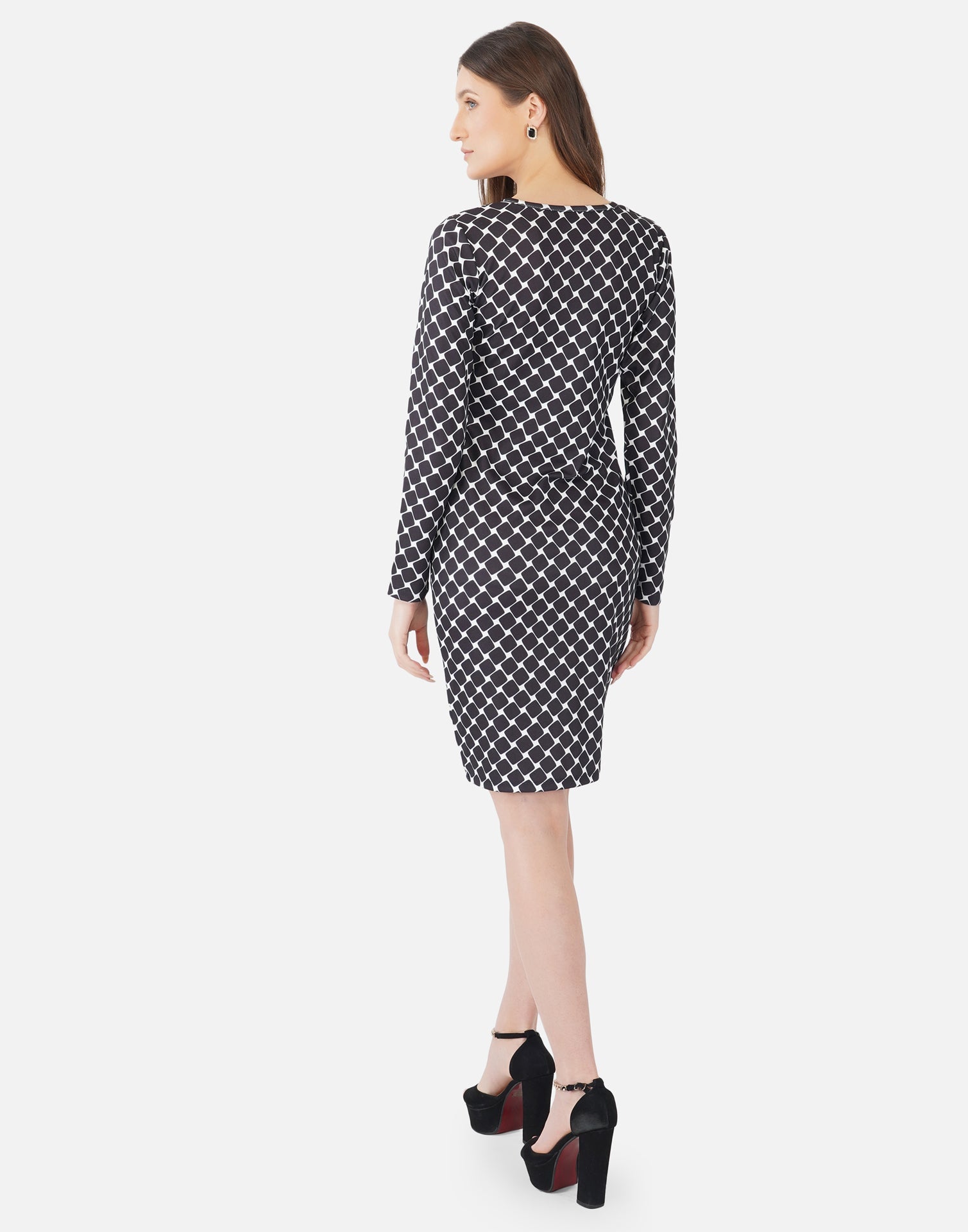 Black Printed Bodycon | Sudathi