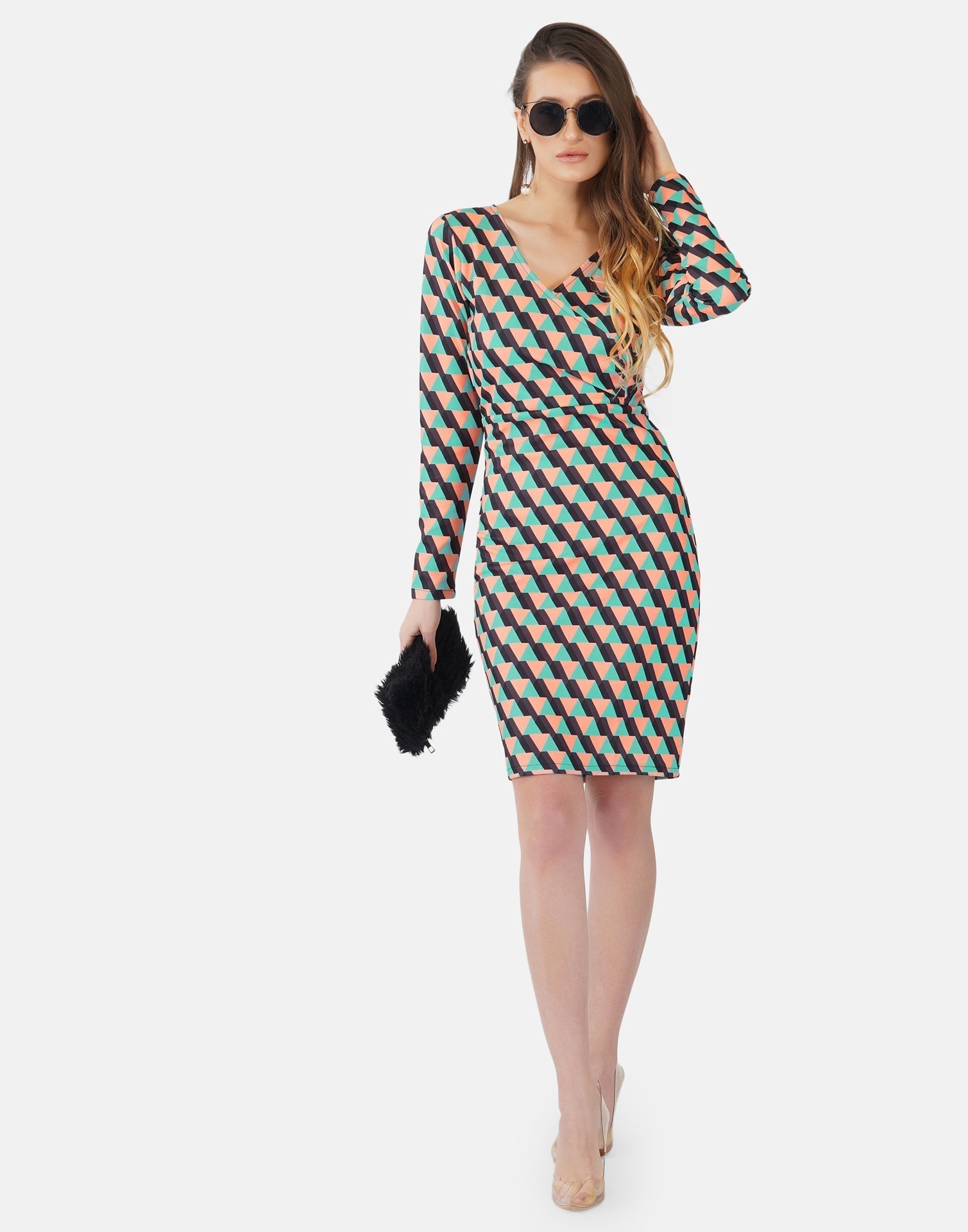 Multicoloured Printed Bodycon | Sudathi