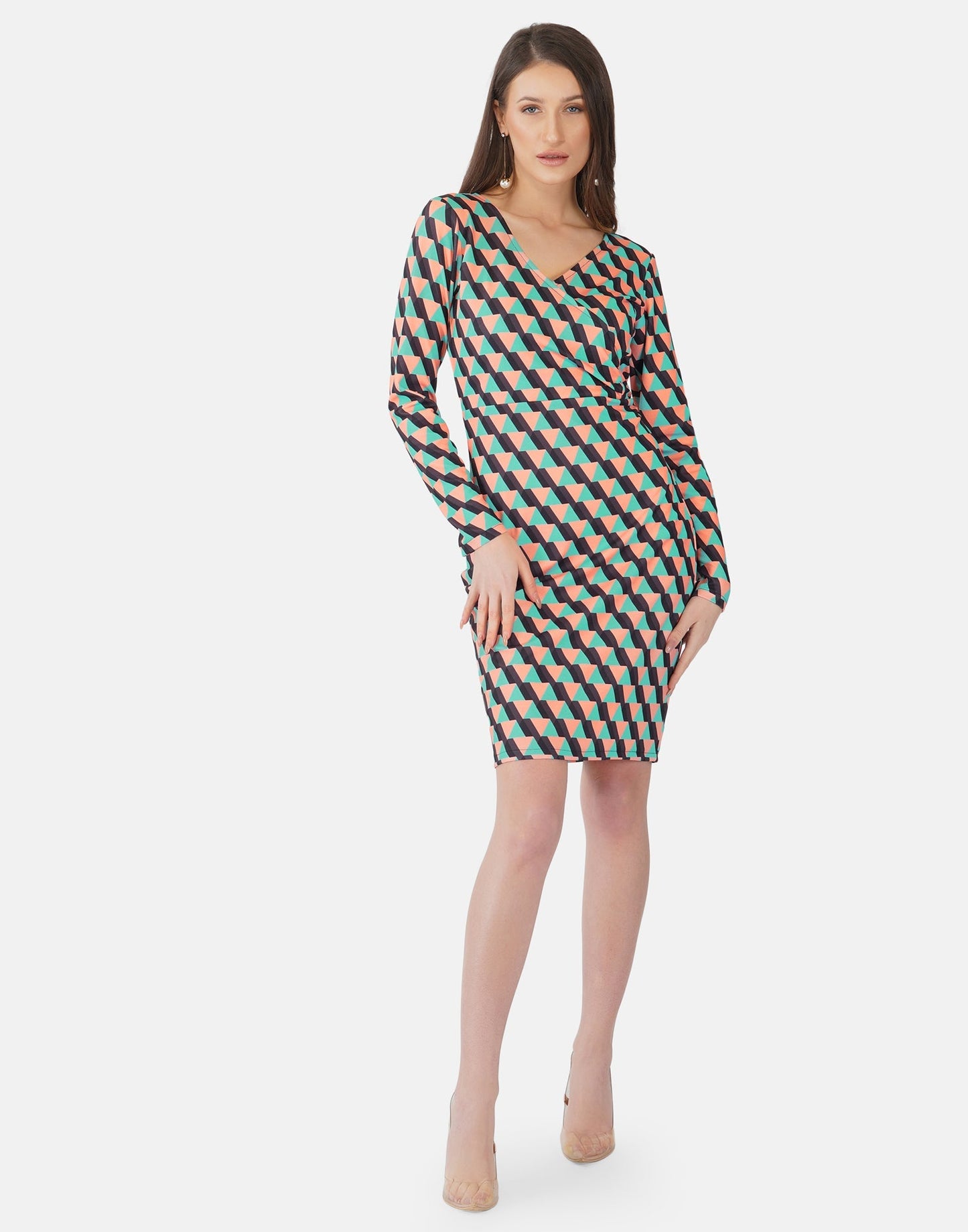 Multicoloured Printed Bodycon | Sudathi