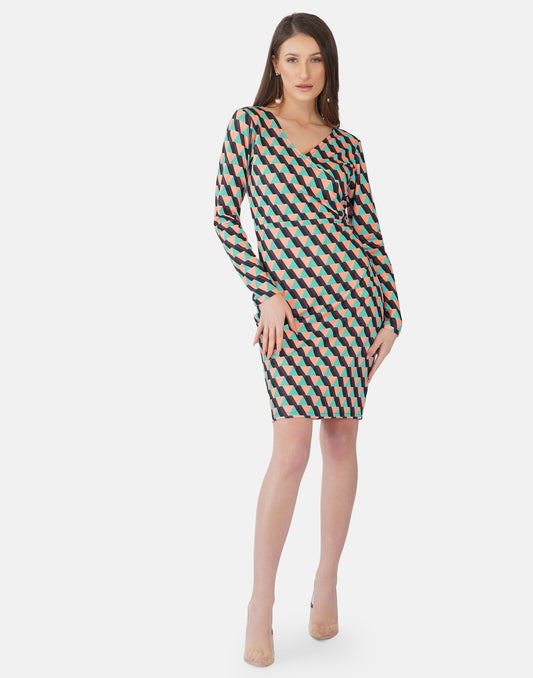 Multicoloured Printed Bodycon | Sudathi