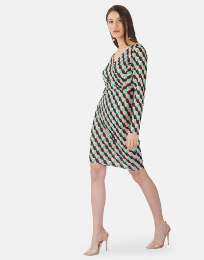 Multicoloured Printed Bodycon | Sudathi