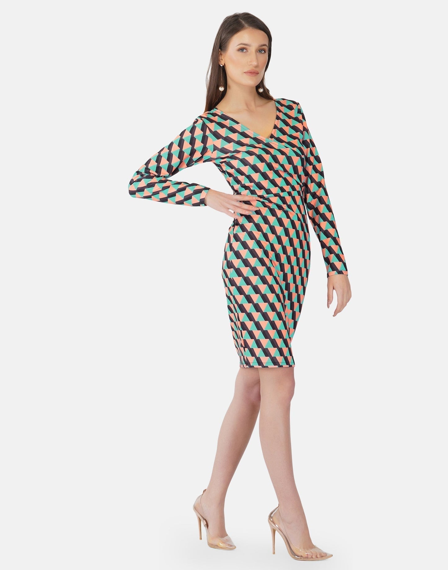 Multicoloured Printed Bodycon | Sudathi