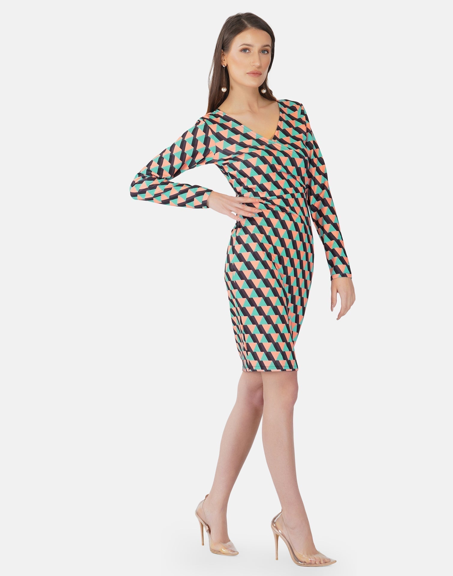 Multicoloured Printed Bodycon | Sudathi
