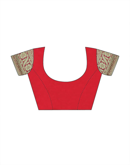 Red Silk Banarasi Saree | Leemboodi
