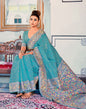 Turquoise Silk Saree | Leemboodi