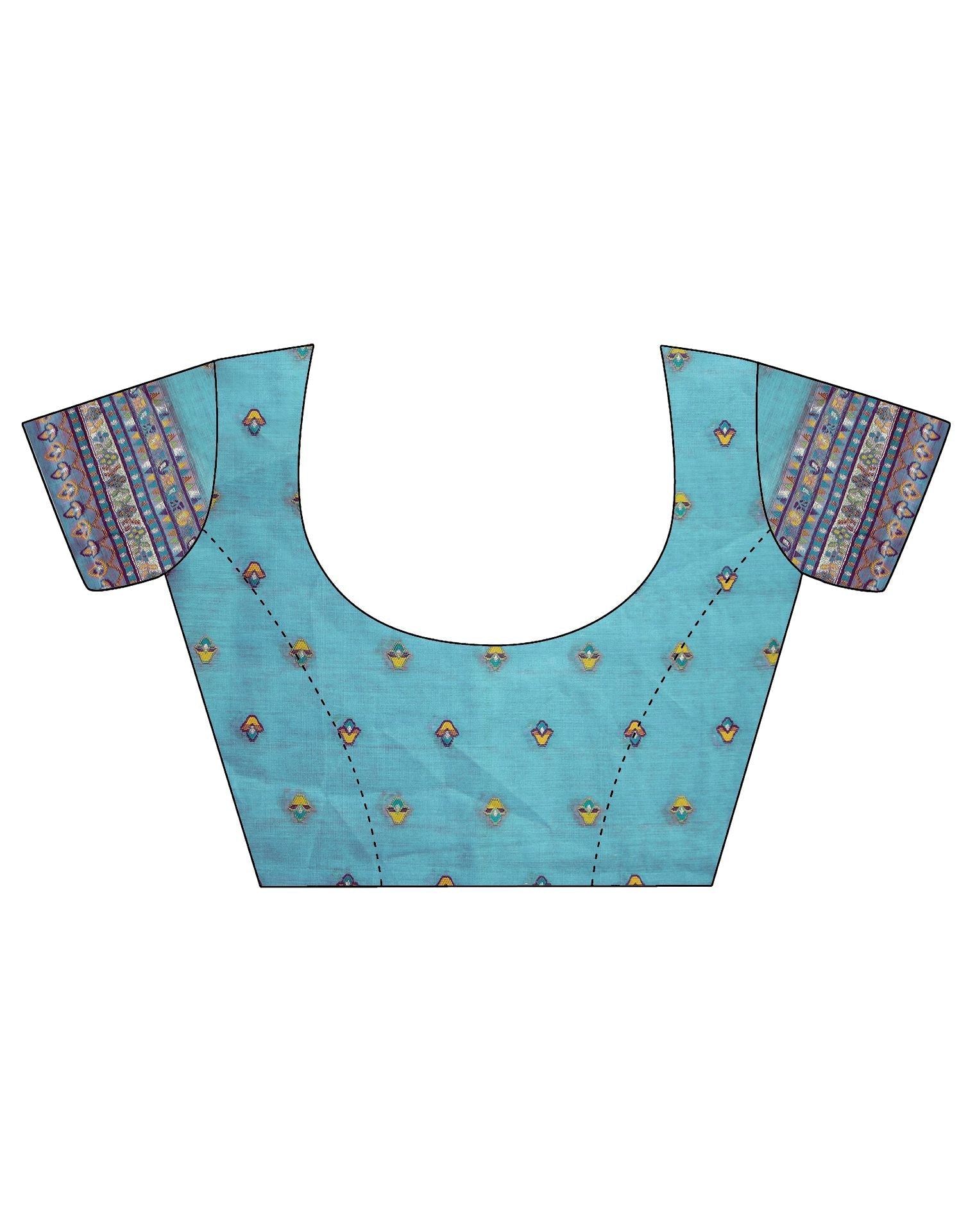 Turquoise Silk Saree | Leemboodi