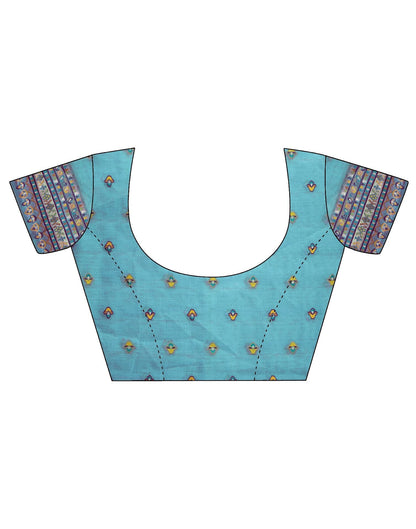 Turquoise Silk Saree | Leemboodi