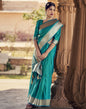 Rama Green Silk Banarasi Saree | Leemboodi