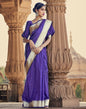 Violet Silk Banarasi Saree | Leemboodi