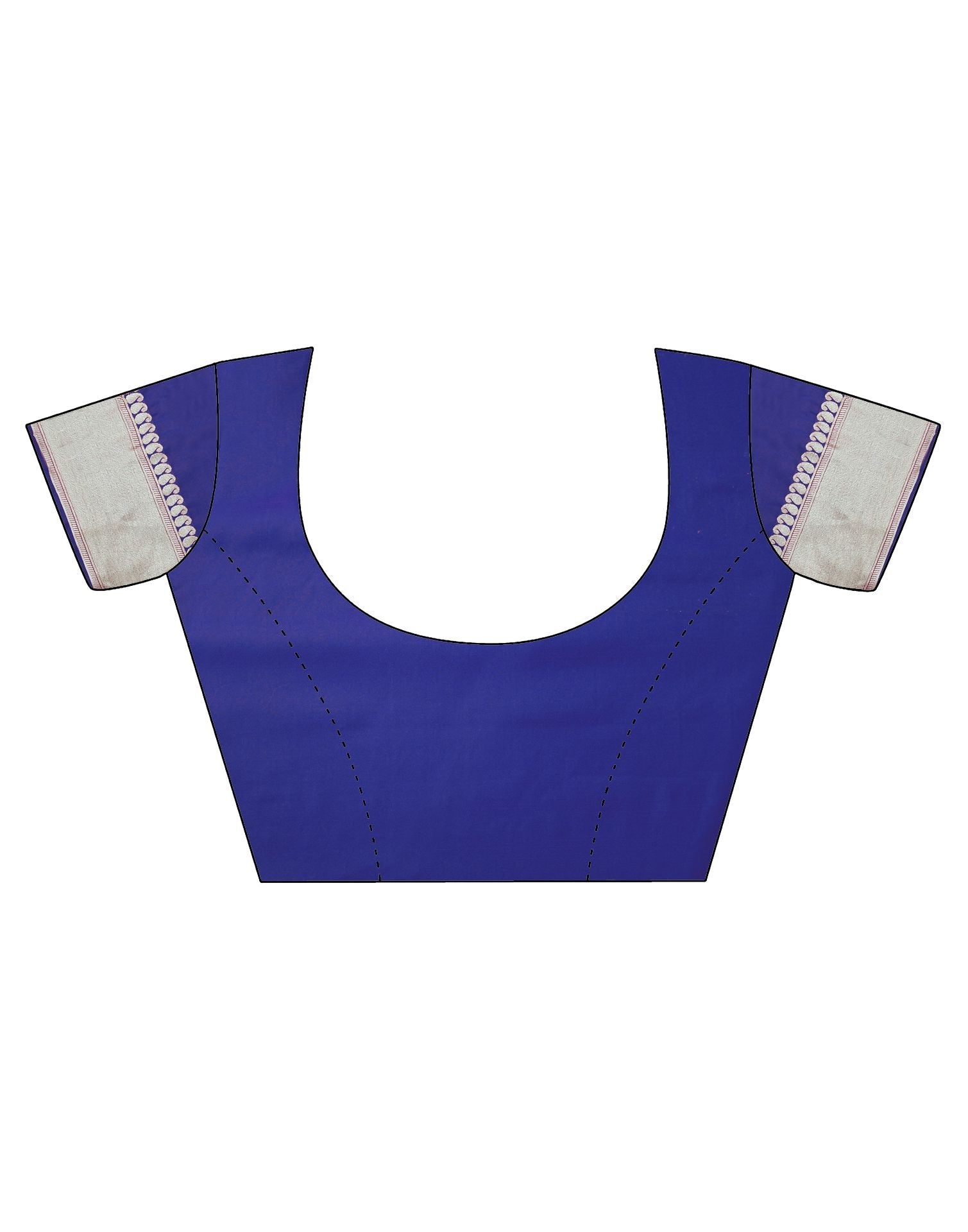 Navy Blue Silk Banarasi Saree | Leemboodi