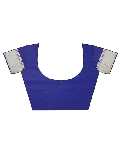 Navy Blue Silk Banarasi Saree | Leemboodi