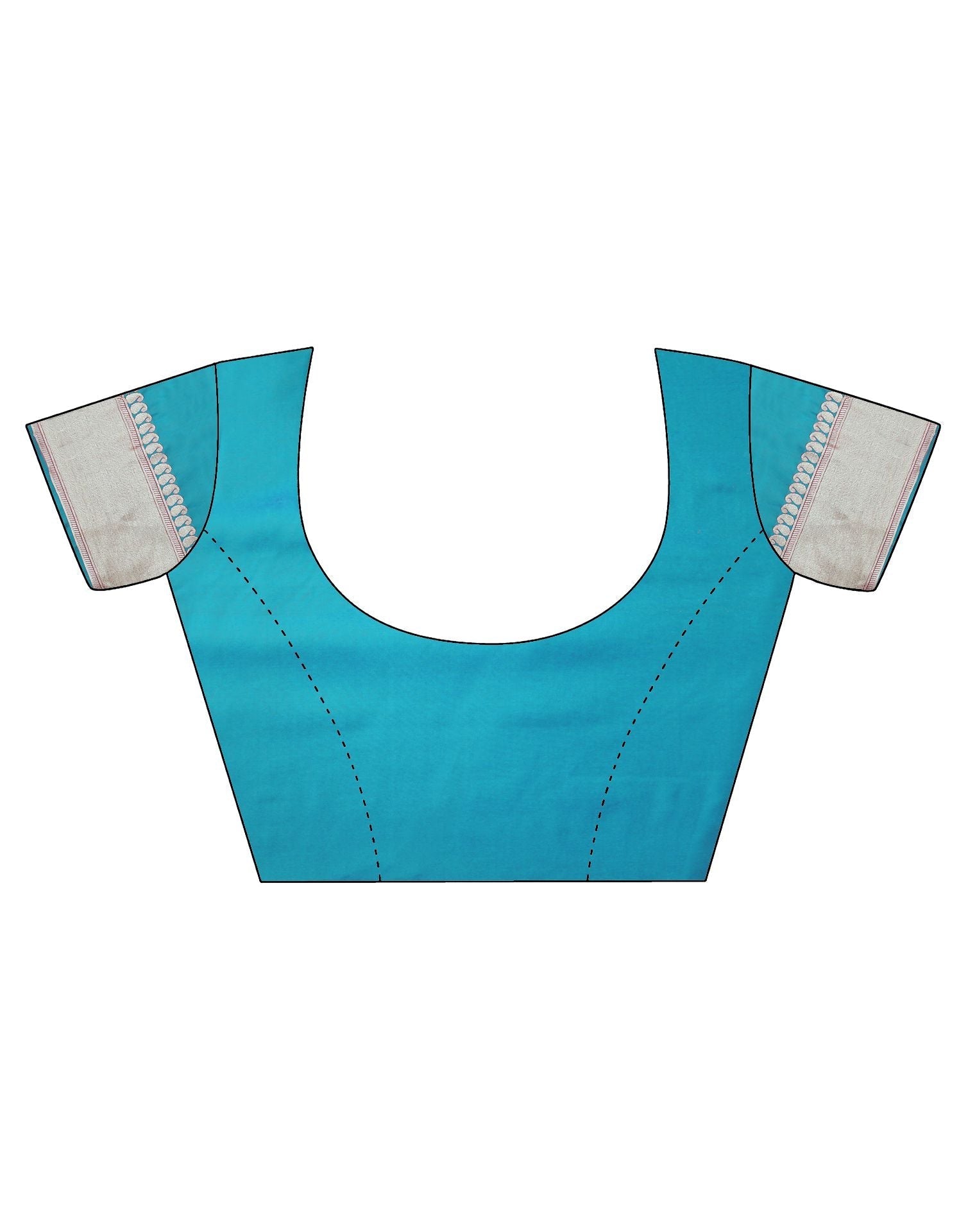 Turquoise Silk Banarasi Saree | Leemboodi