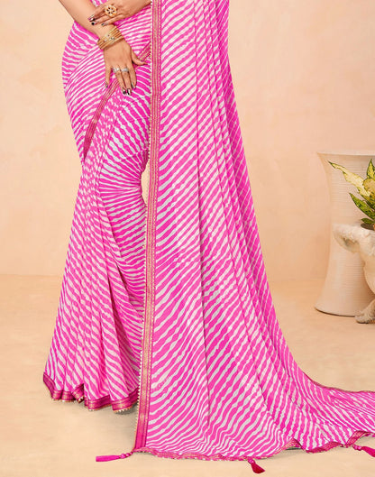 Pink Chiffon Printed Saree | Leemboodi
