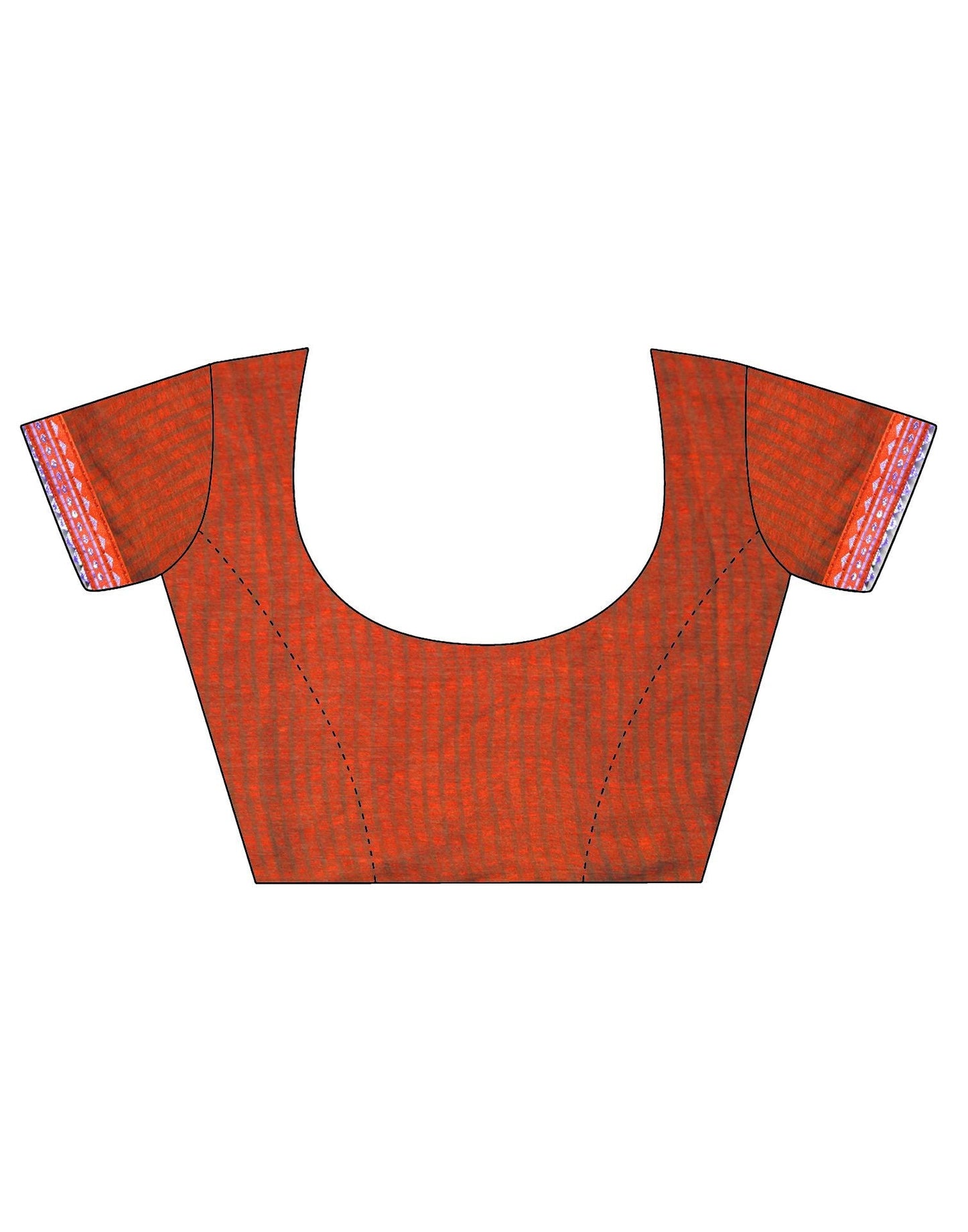 Orange Chiffon Printed Saree | Leemboodi