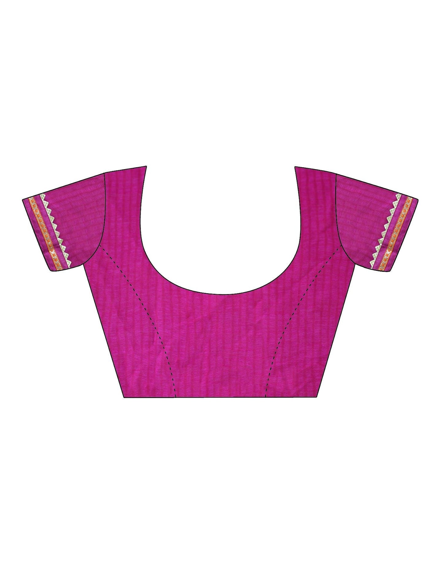 Rani Pink Chiffon Printed Saree | Leemboodi