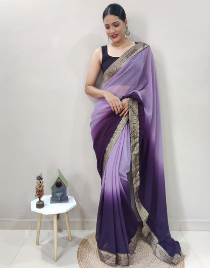 Purple Plain Saree | Sudathi