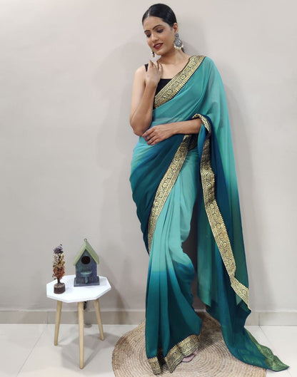 Green Plain Saree | Sudathi