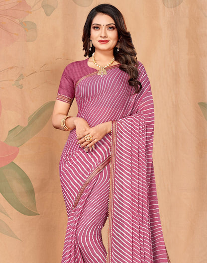 Dusty Pink Printed Saree | Leemboodi