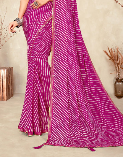 Rani Pink Printed Saree | Leemboodi