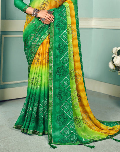 Green Bandhani Saree | Sudathi