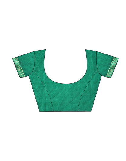 Green Printed Saree | Sudathi