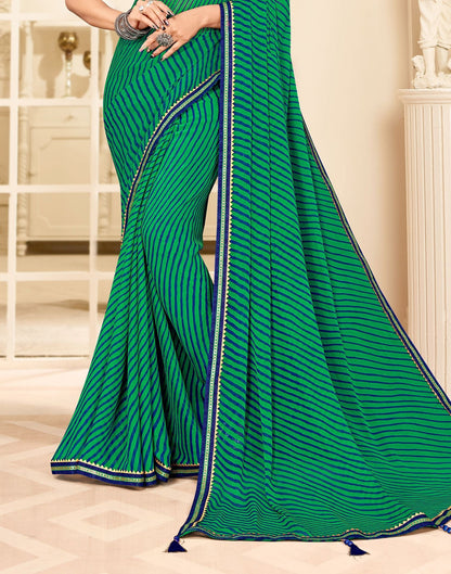 Green Printed Saree | Sudathi