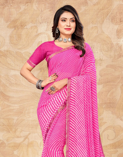 Pink Printed Saree | Leemboodi