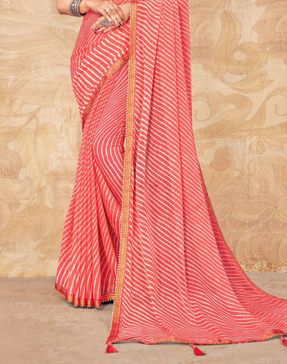 Rose Pink Printed Saree | Leemboodi