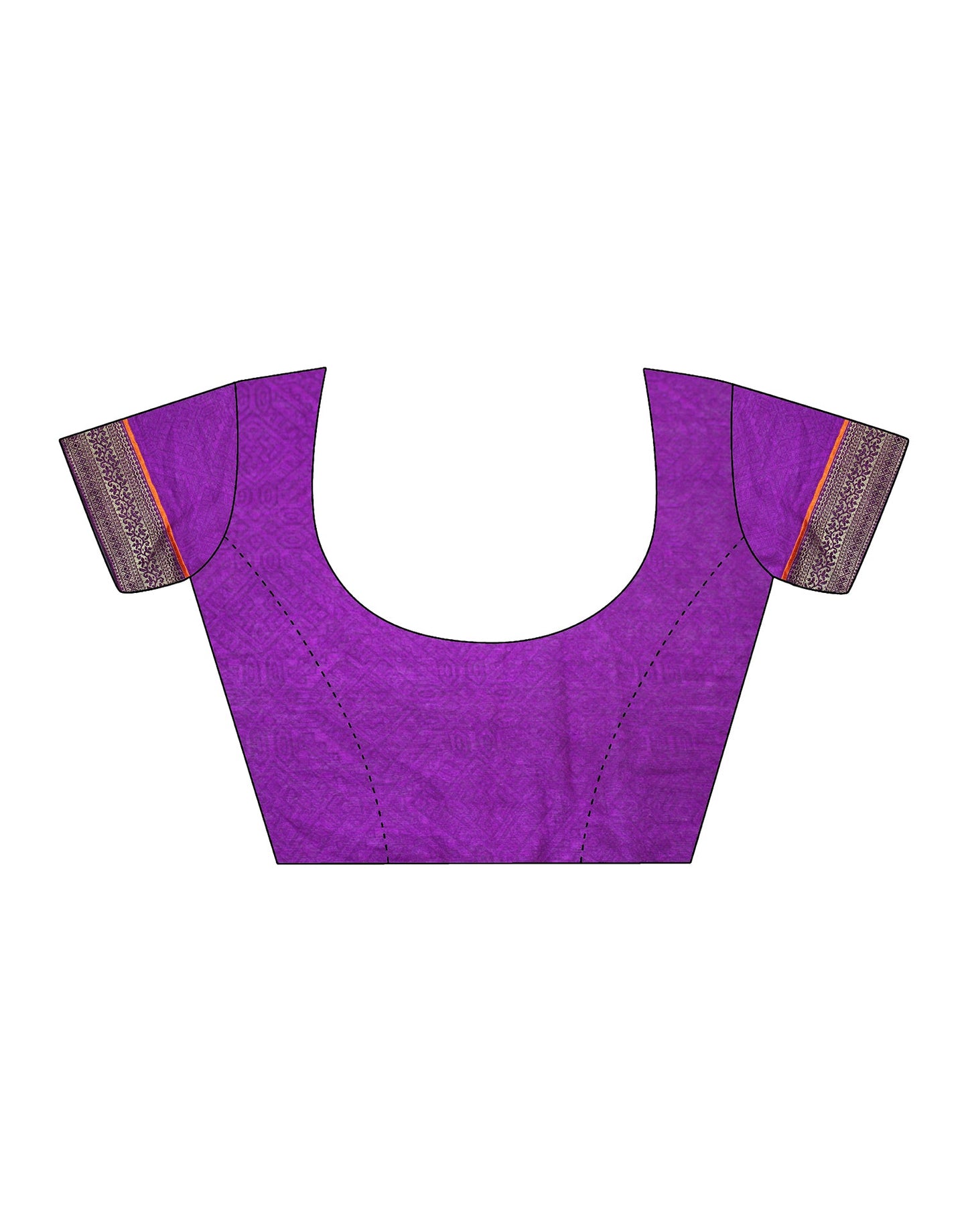 Purple Chiffon Printed Saree