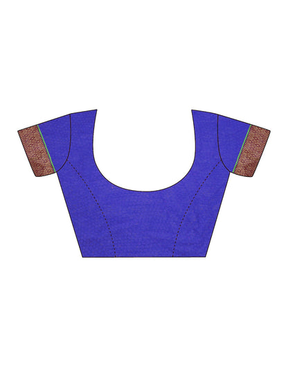 Blue Chiffon Printed Saree