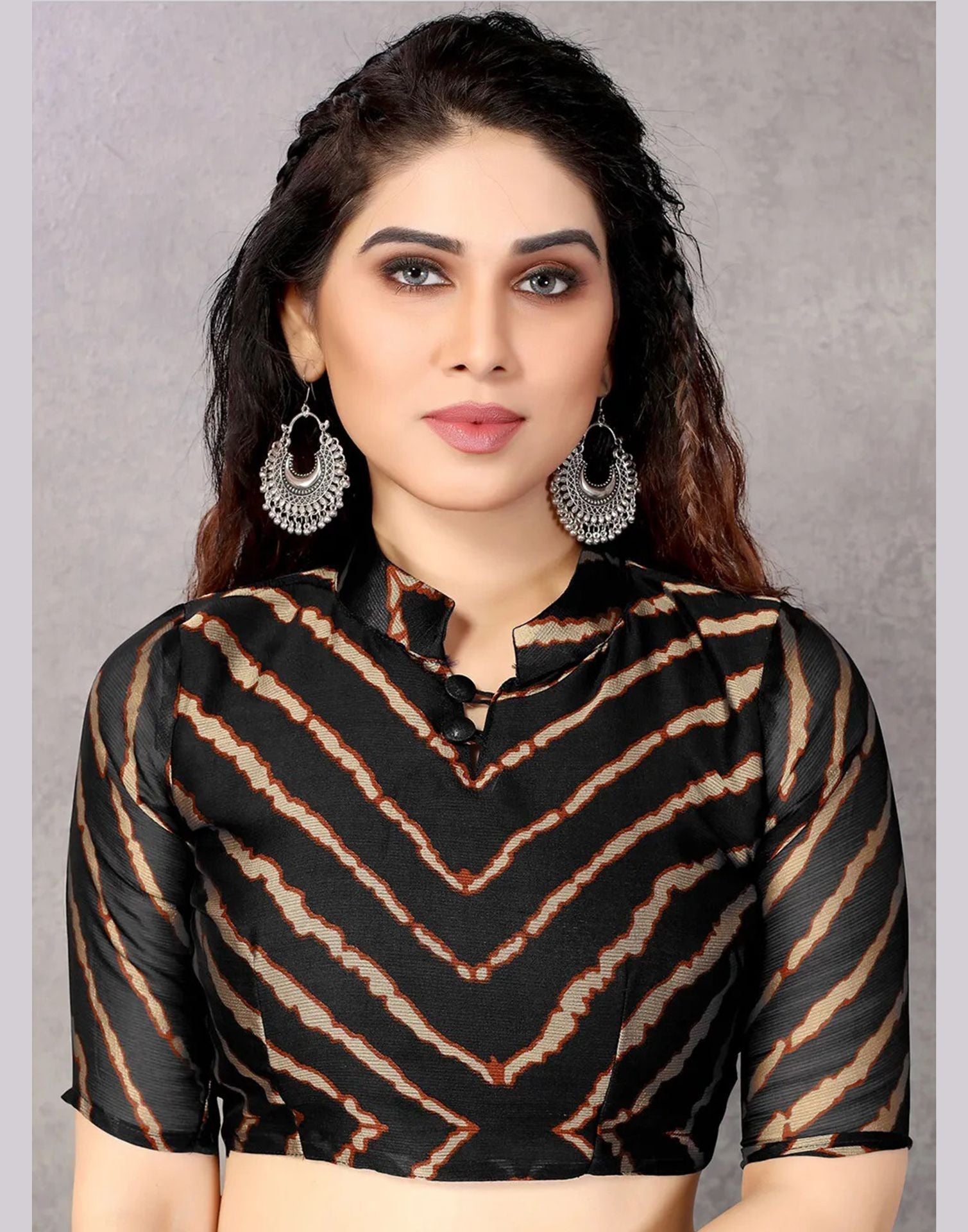 Black Chiffon Printed Saree | Sudathi