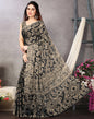 Black Chiffon Printed Saree | Sudathi