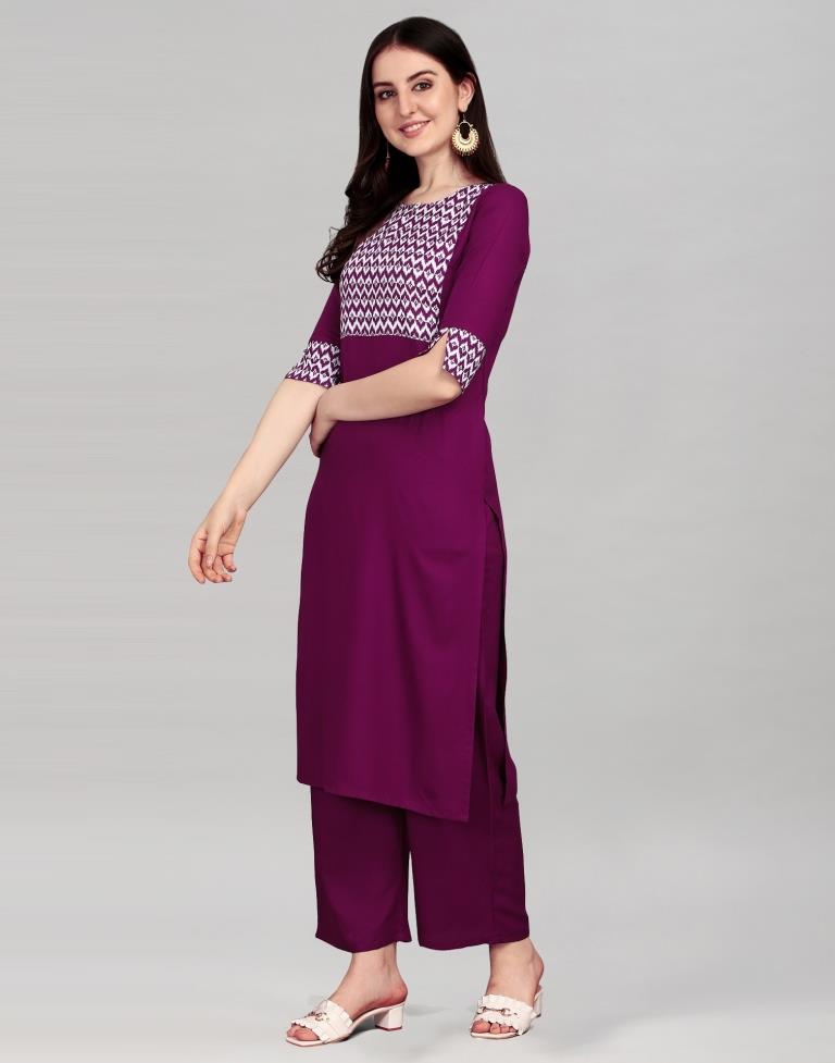 Wine Printed Kurti | Sudathi