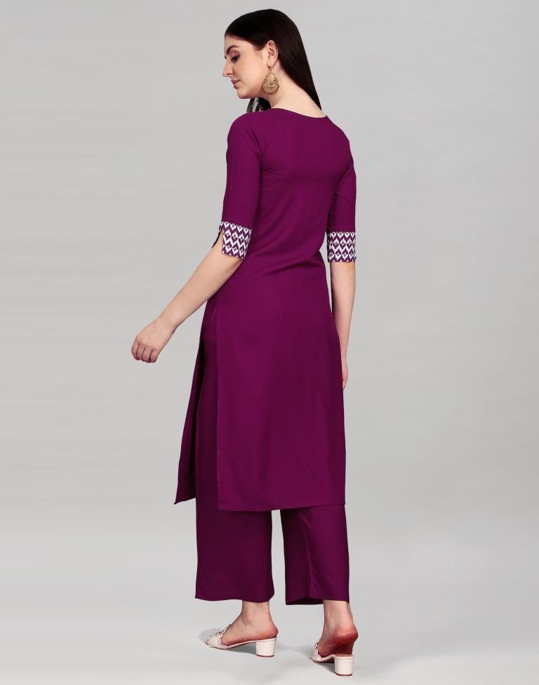 Wine Printed Kurti | Sudathi