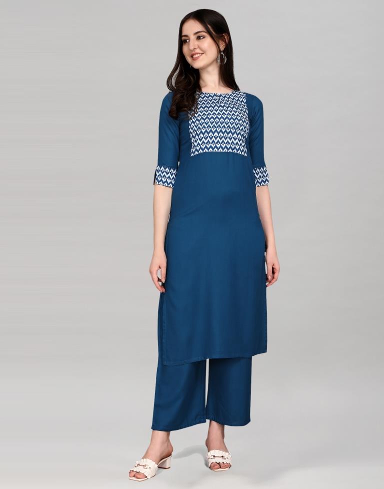 Blue Printed Kurti | Sudathi