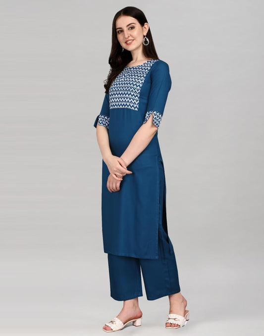 Blue Printed Kurti | Sudathi